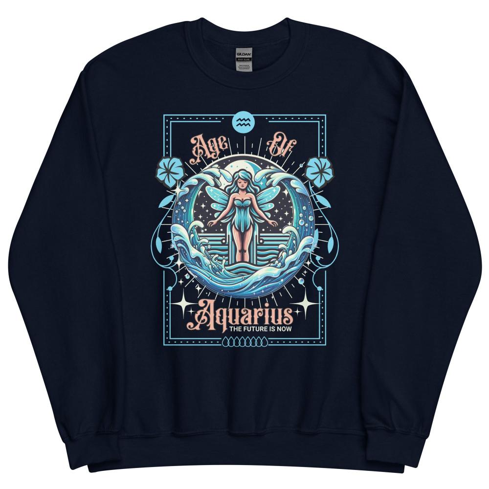 Age of Aquarius Fairy Sweatshirt - Navy Color - https://ascensionemporium.net